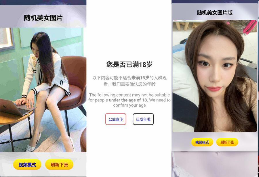 随机美图视频html源码静态版