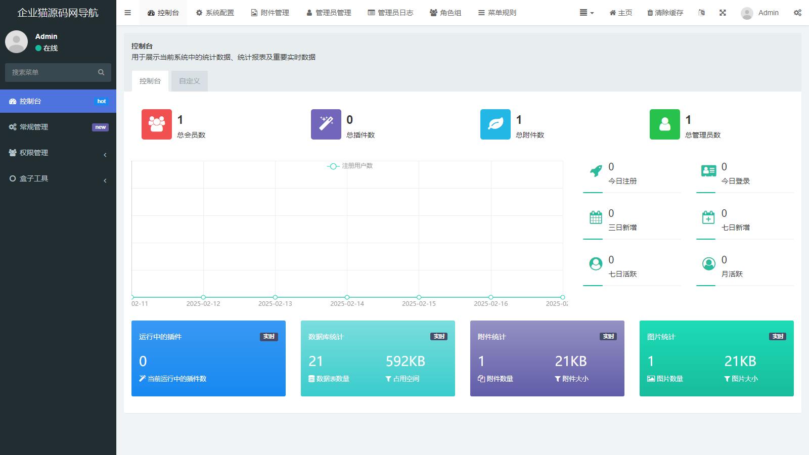 fastadmin快速搭建导航站和API接口站点系统